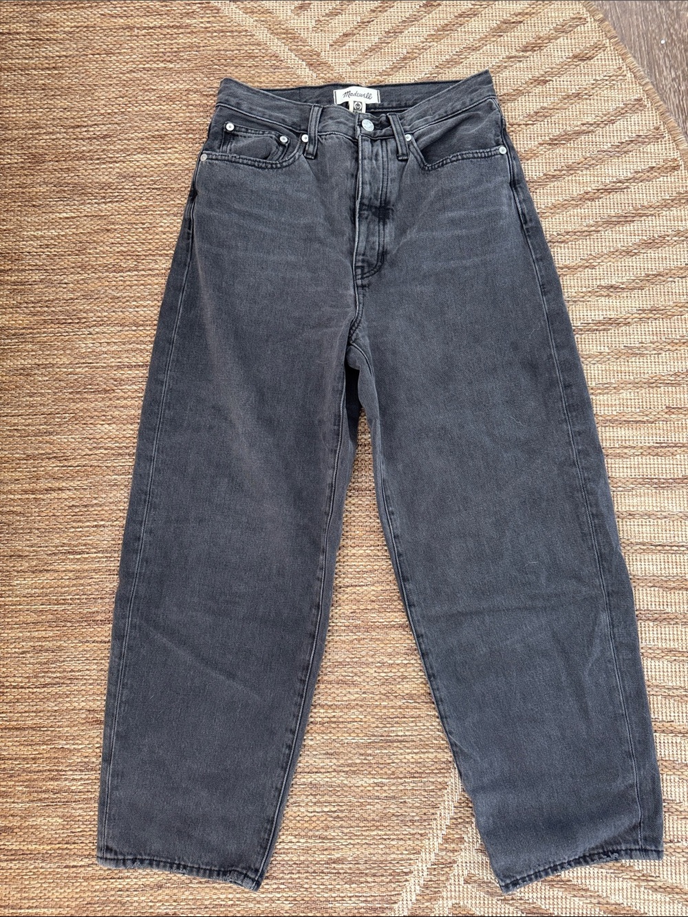 Madewell Black Wide-Leg Flare Jeans